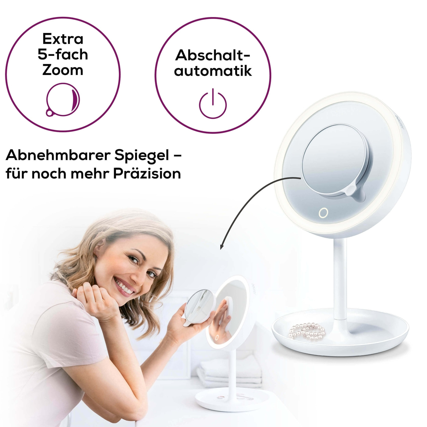 Καθρέπτης Φωτιζόμενος 'BS 45' Beurer - Image 2