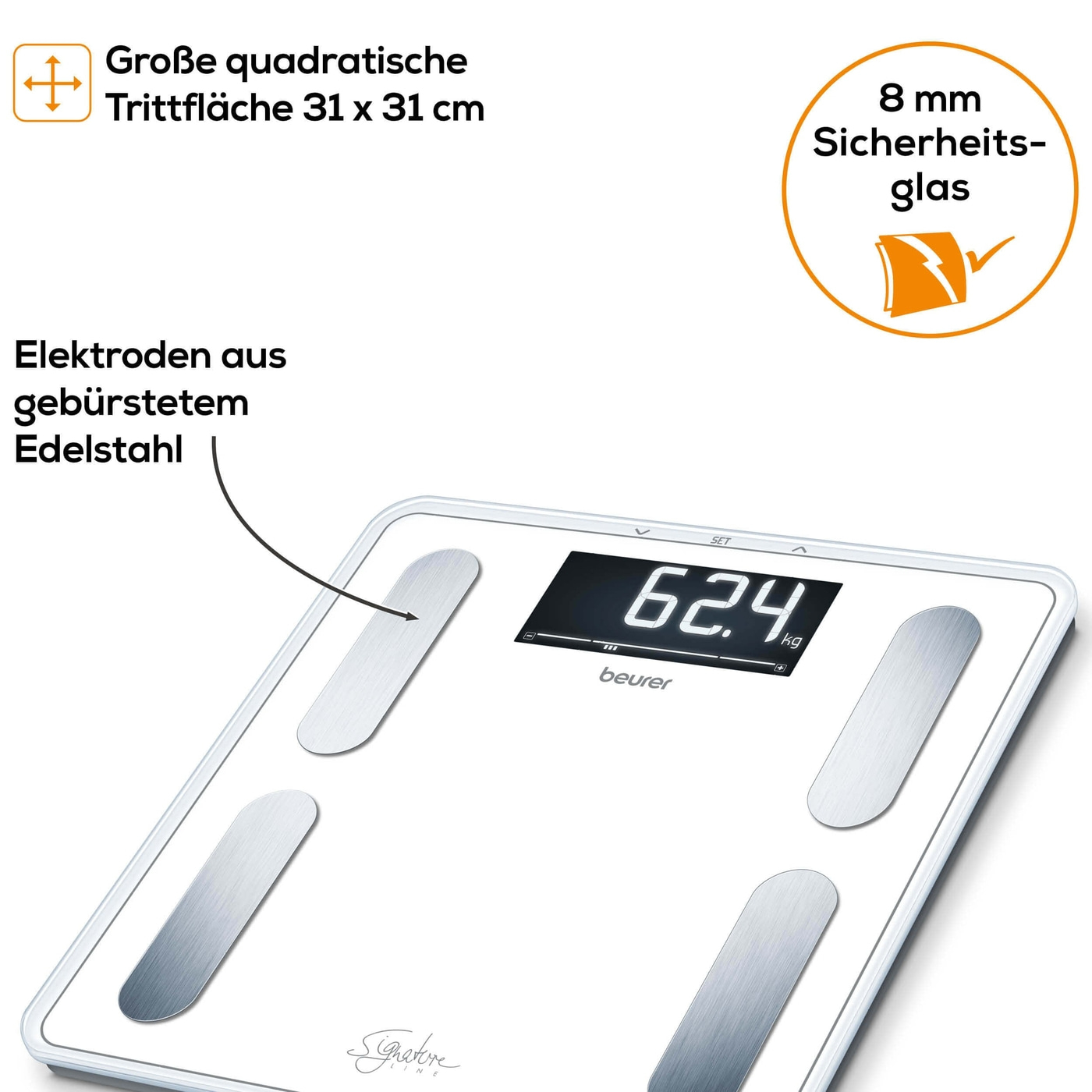 Ζυγαριά Δαπέδου 'BF 400' White Signature Beurer - Image 3