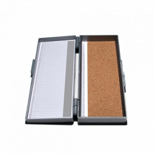 SLIDE STORAGE CASE,BLACK PLASTIC 50PLACES<br>A06-0132