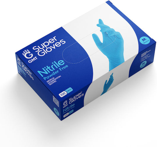 Γάντια νιτριλίου GΜΤ μπλε 100τεμ