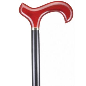 Μπαστούνι Μαύρο Με Derby Λαβή Τριανταφυλλιά